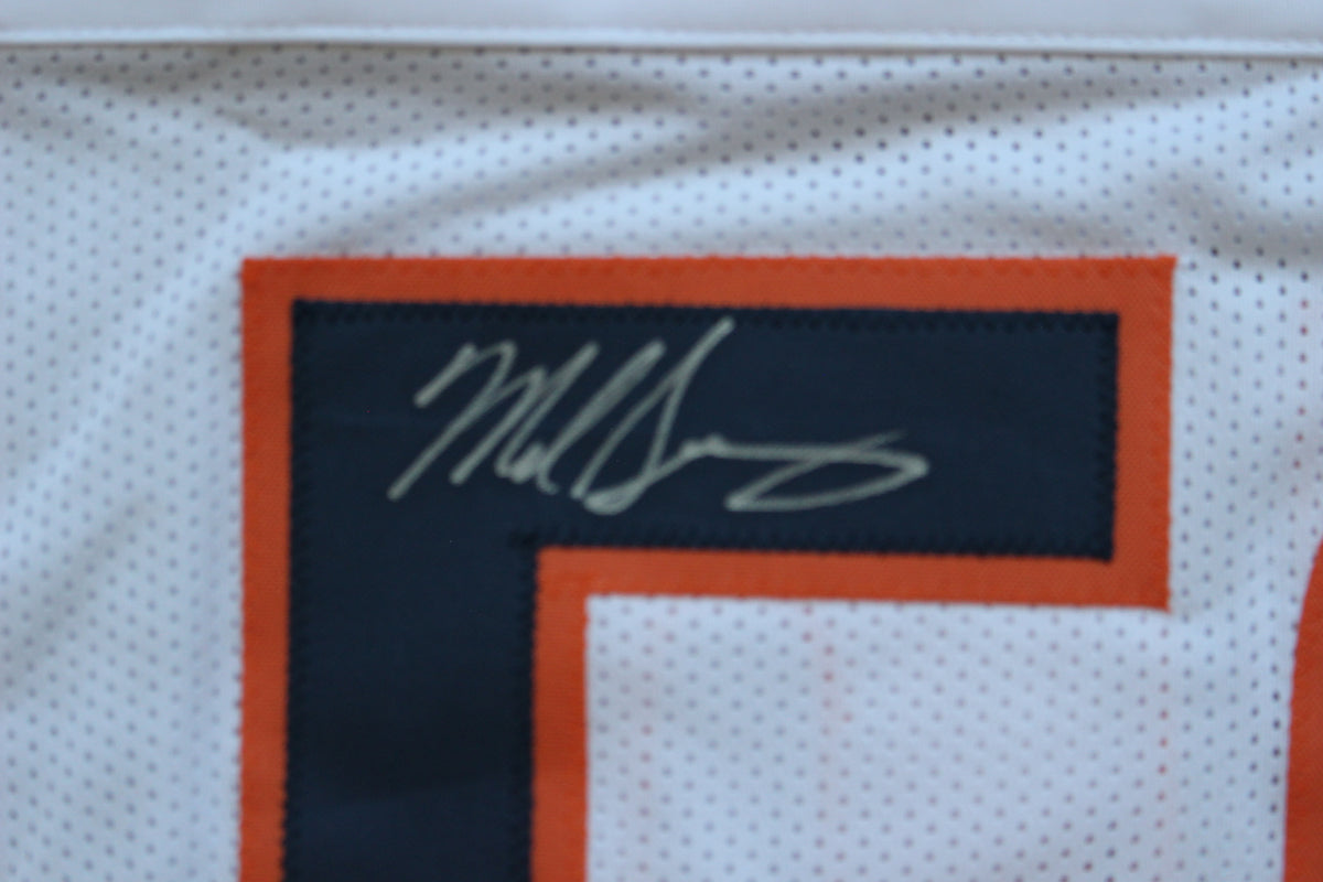 MIKE SINGLETARY CHICAGO BEARS SIGNED WHITE JERSEY Baylor Bears BAS COA