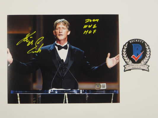 KEVIN VON ERICH SIGNED 8x10 Hall of Fame Speech PHOTO w/2009 WWE HOF BAS