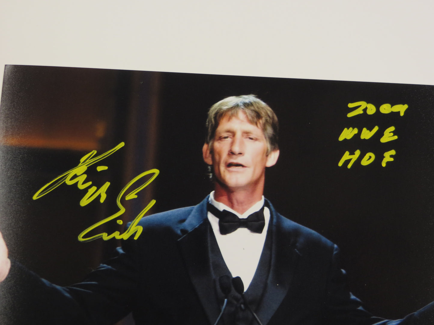 KEVIN VON ERICH SIGNED 8x10 Hall of Fame Speech PHOTO w/2009 WWE HOF BAS