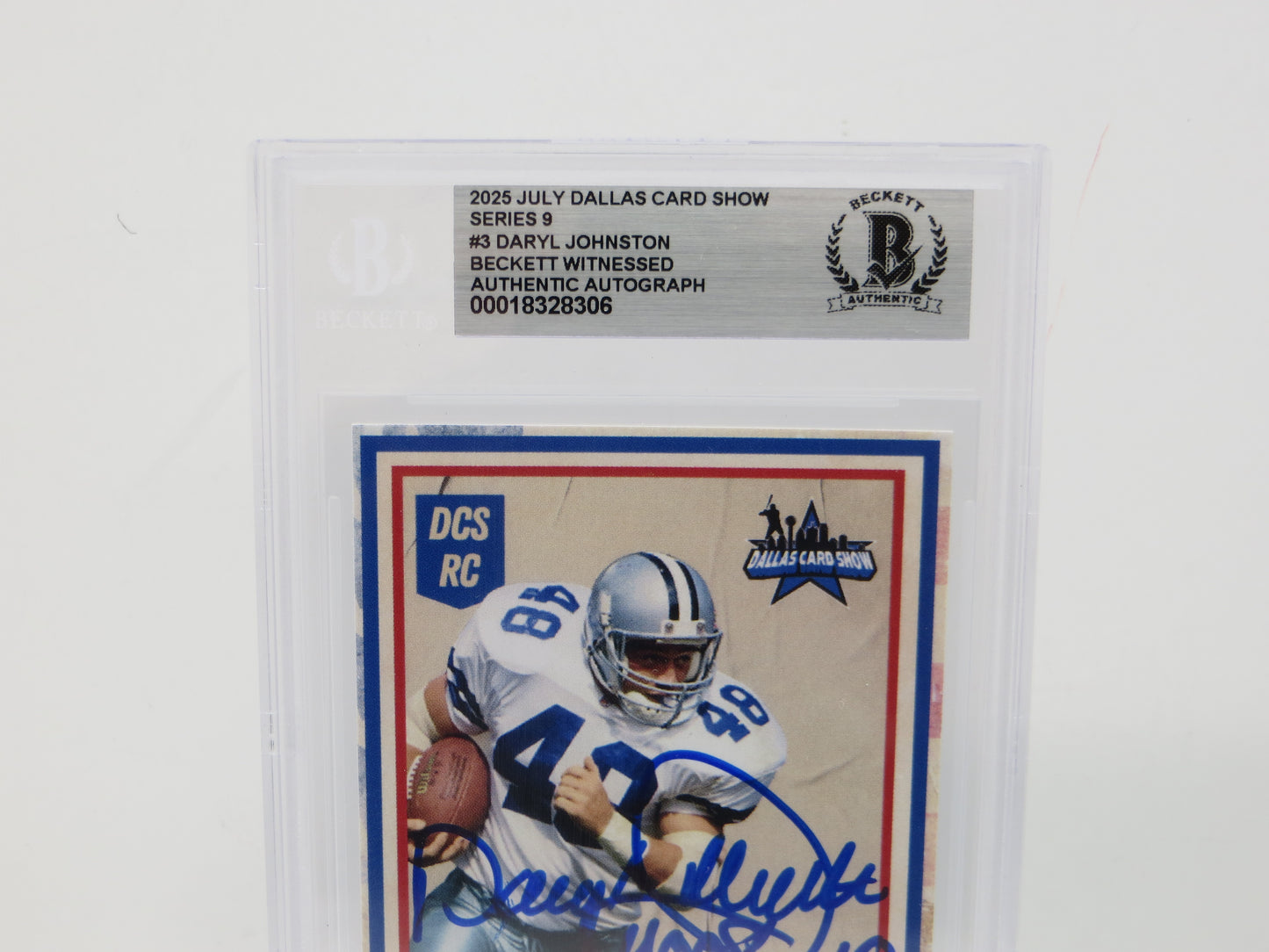 2025 Dallas Card Show Series 9 DARYL JOHNSTON SIGNED Dallas Cowboys BGS