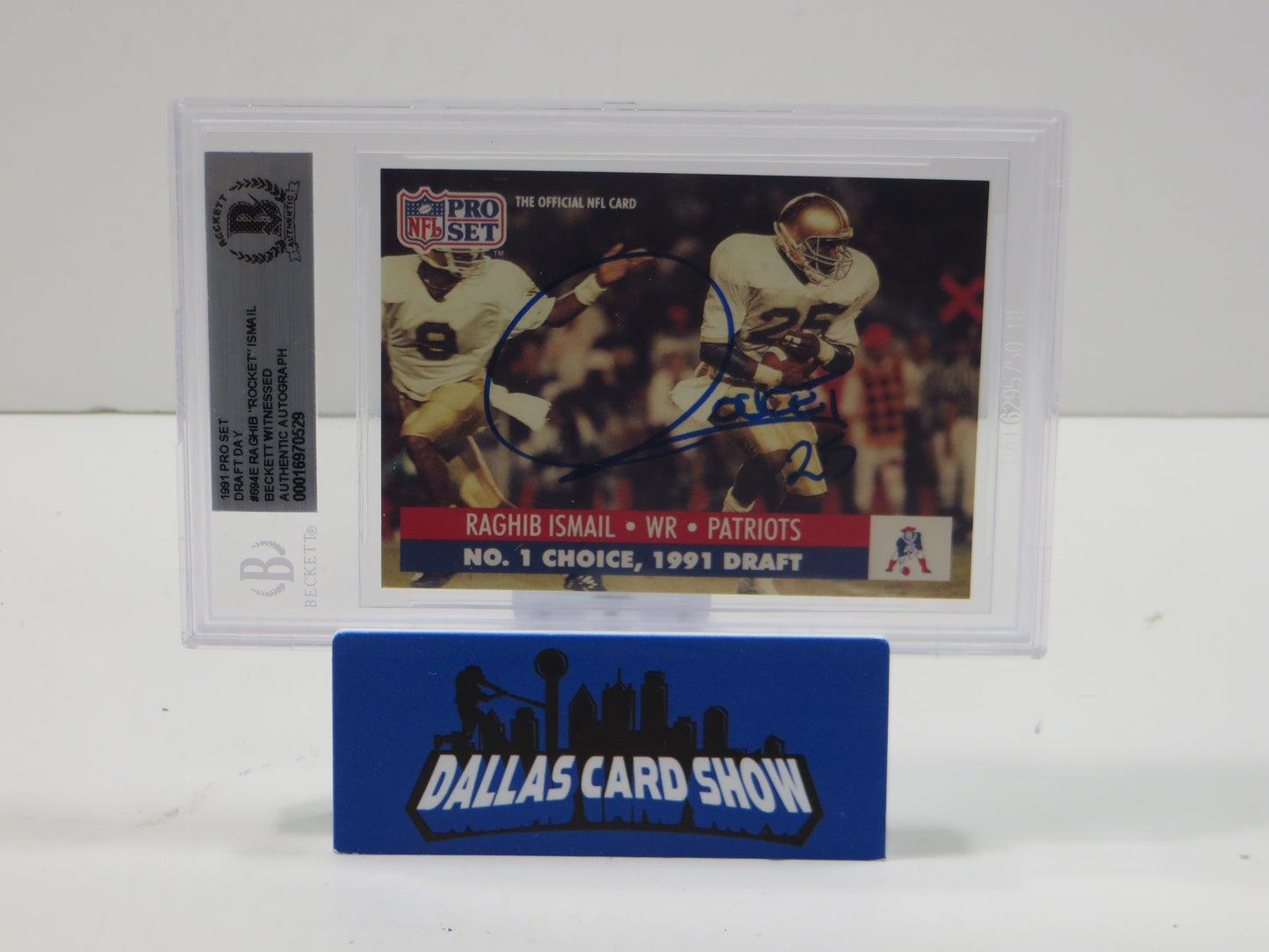 1991 PRO SET DRAFT DAY #694E RAGHIB "ROCKET" ISMAIL BGS 10 AUTO