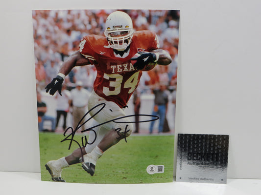RICKY WILLIAMS TEXAS UT LONGHORNS SIGNED 8x10 PHOTO BAS COA