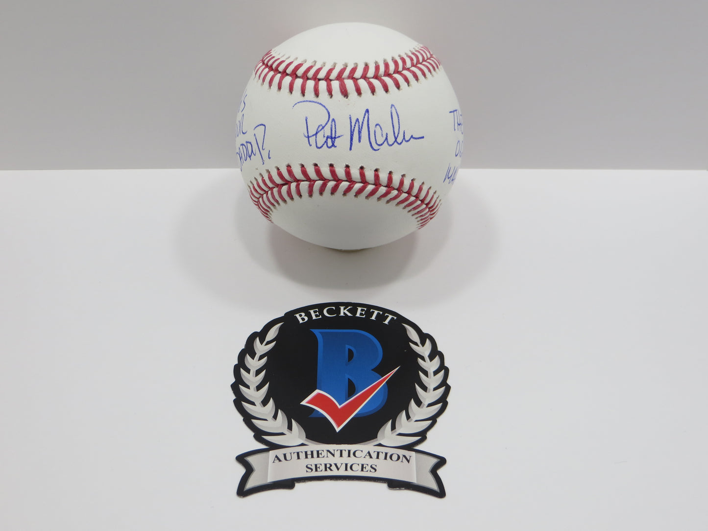 PAT PATRICK MAHOMES SR SIGNED OML BASEBALL Twins w/OG WHO'S YR DADDY BAS