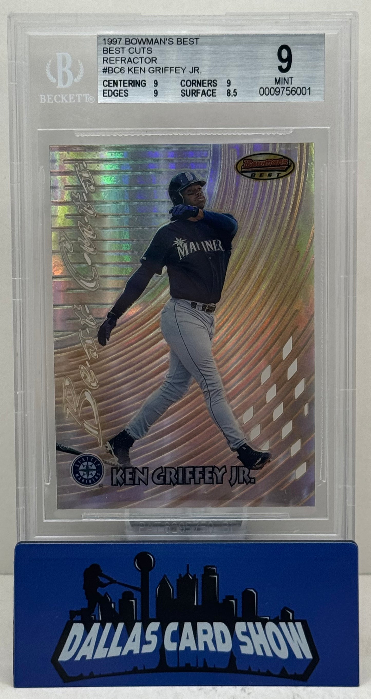 1997 Bowmans's Best #BC6 Ken Griffey Jr. Best Cuts Refractor BGS 9
