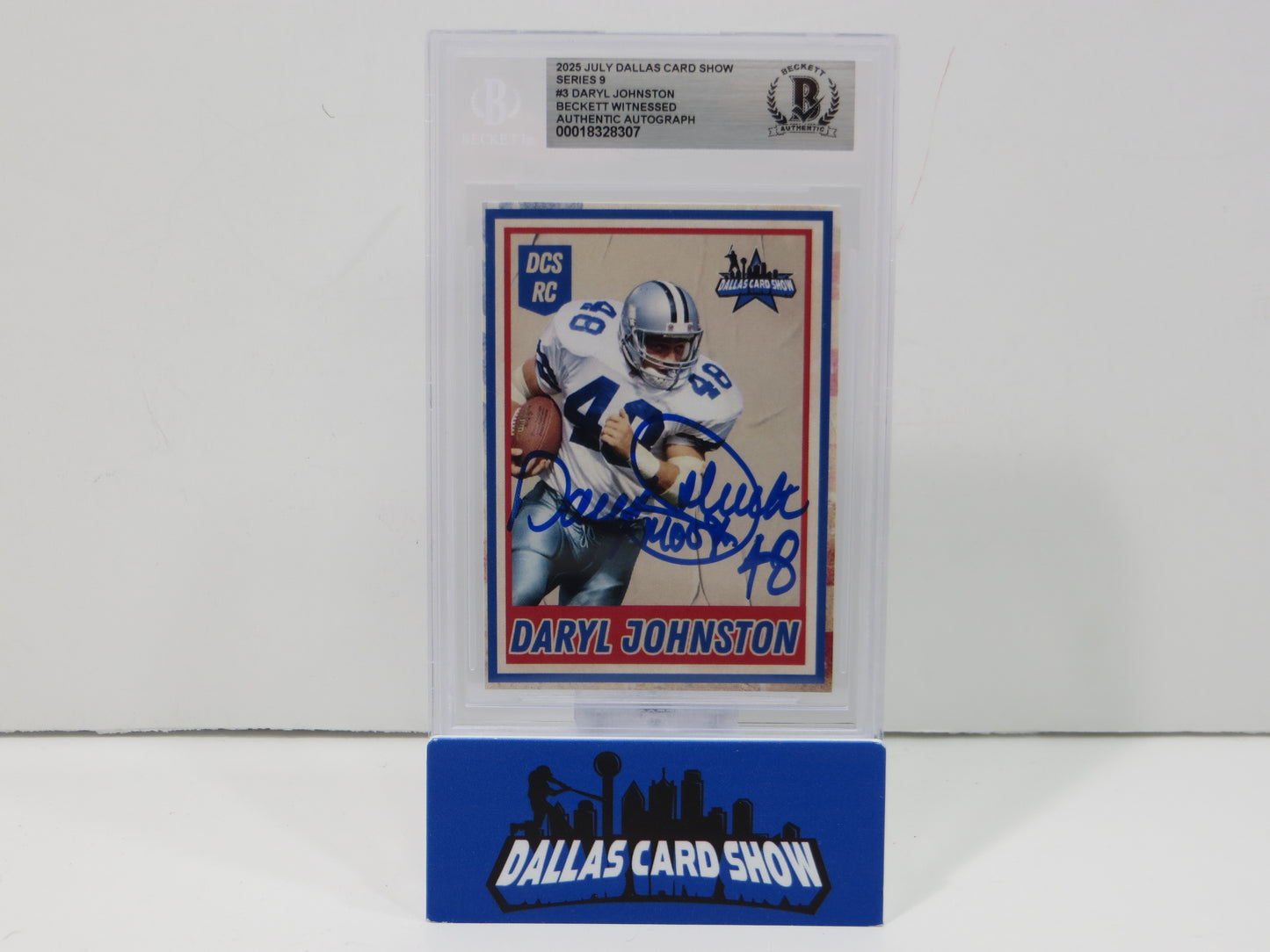 2025 Dallas Card Show Series 9 DARYL JOHNSTON SIGNED Dallas Cowboys BGS