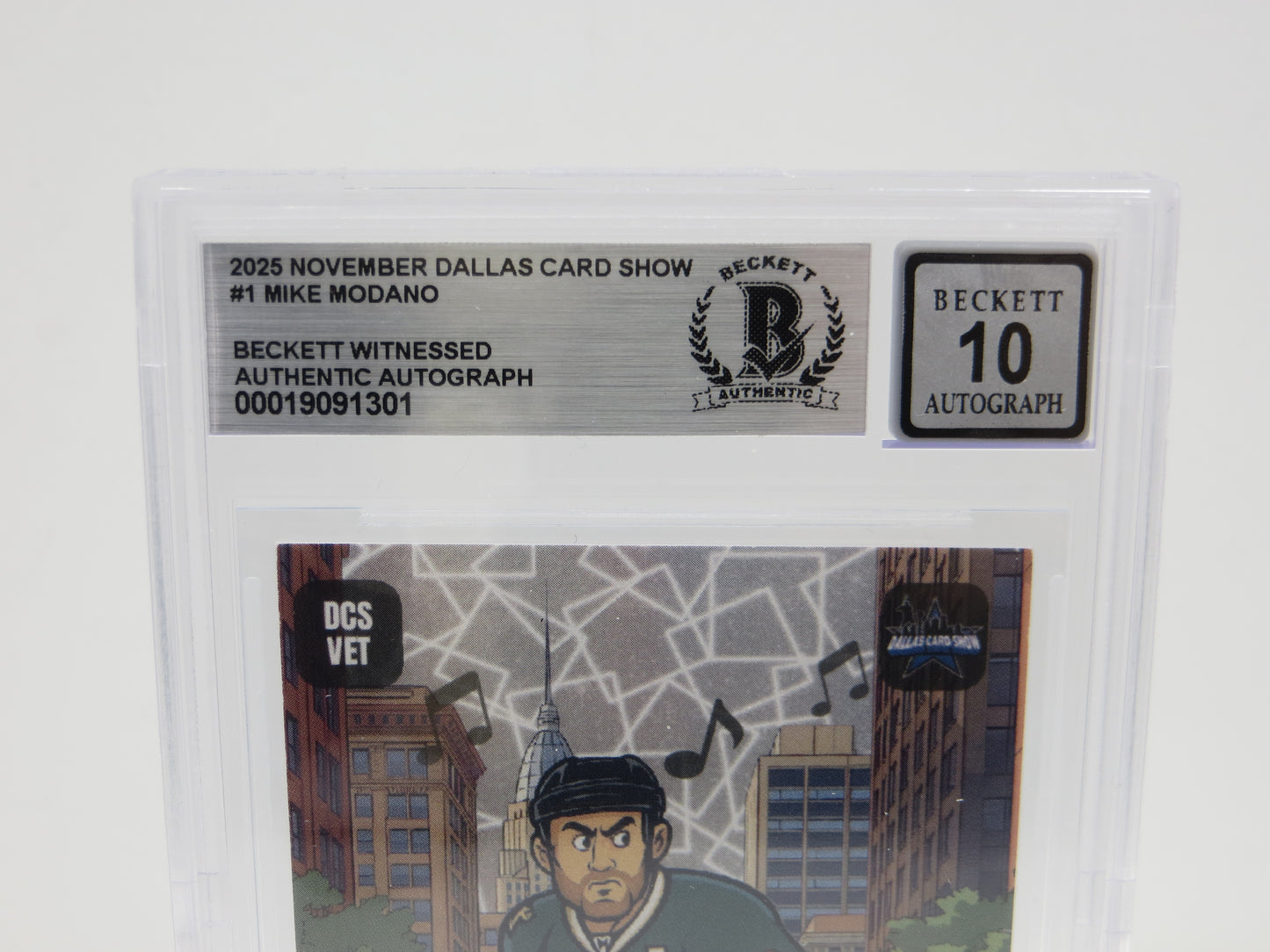 2025 NOVEMBER DALLAS CARD SHOW #1 MIKE MODANO BECKETT WITNESSED AUTHENTIC AUTO 10