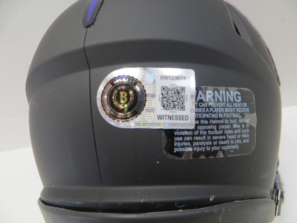 TREVONE BOYKIN TCU HORNED FROGS SIGNED Black MINI HELMET BAS
