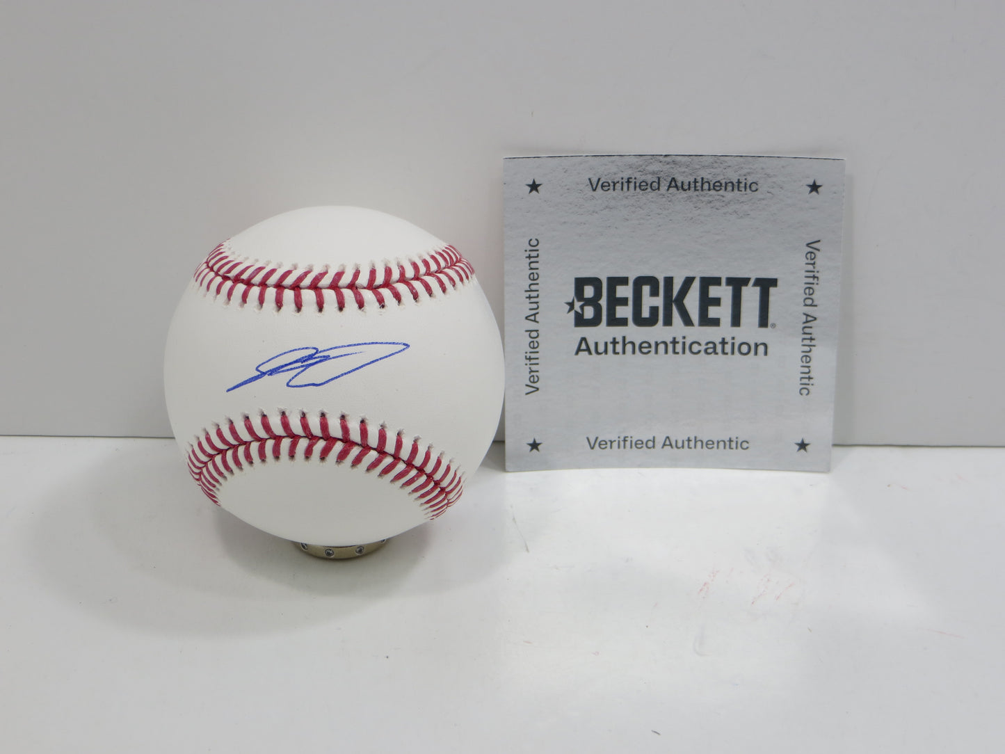 SEBASTIAN WALCOTT TEXAS RANGERS SIGNED RAWLINGS OML BASEBALL BAS COA
