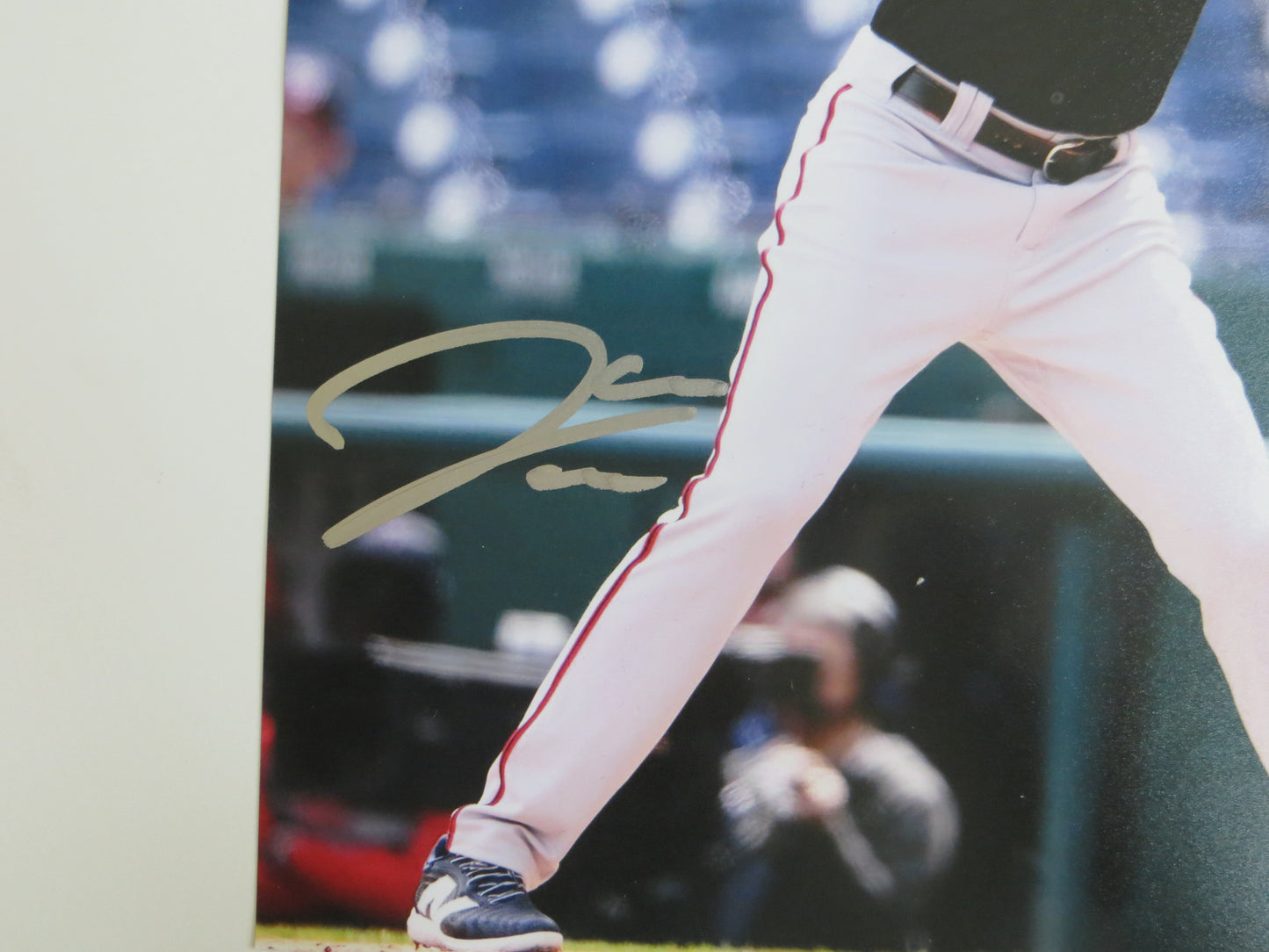 JAMES WOOD WASHINGTON NATIONALS SIGNED 8x10 PHOTO Navy Blue Uniform BAS