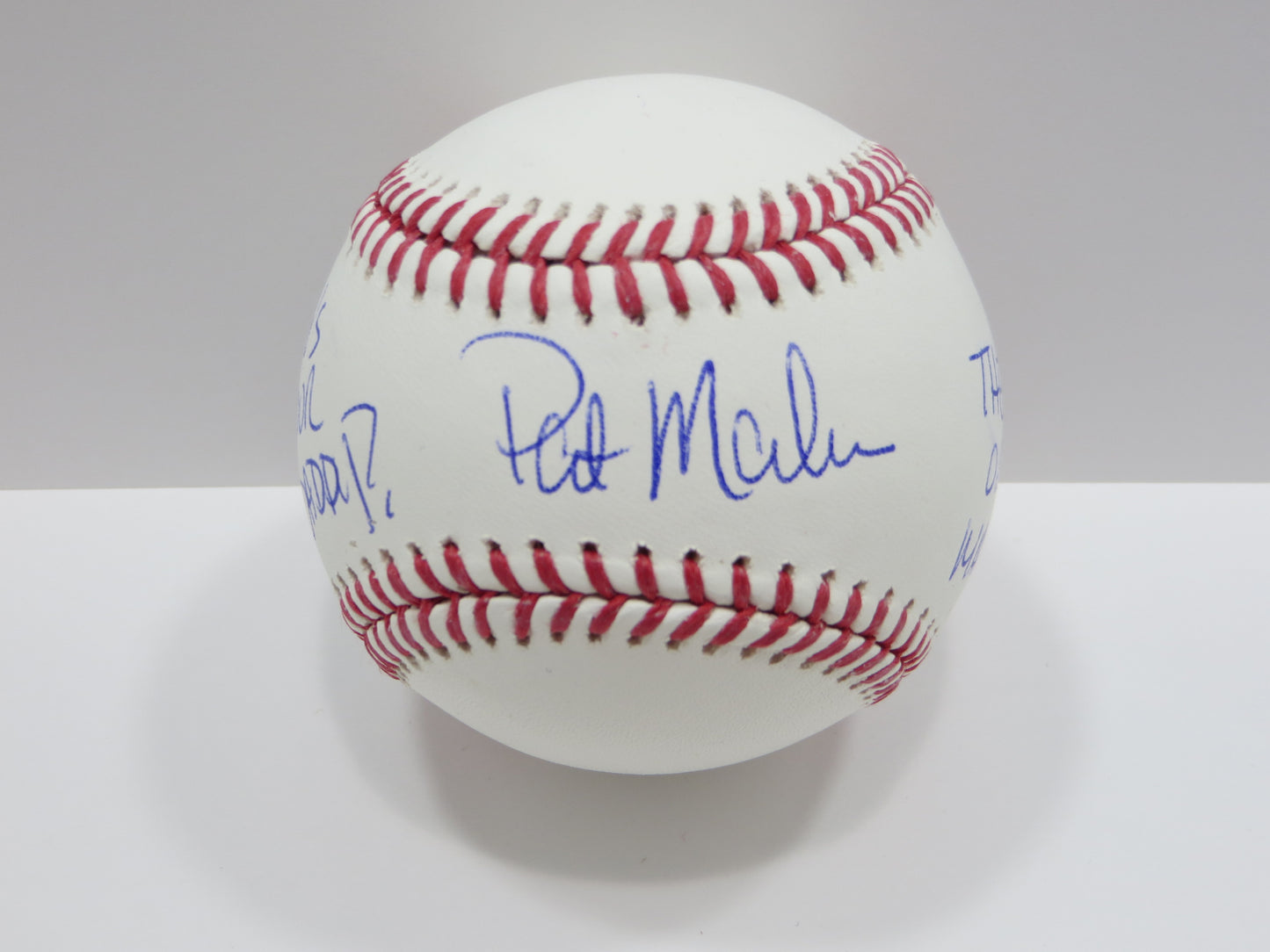 PAT PATRICK MAHOMES SR SIGNED OML BASEBALL Twins w/OG WHO'S YR DADDY BAS