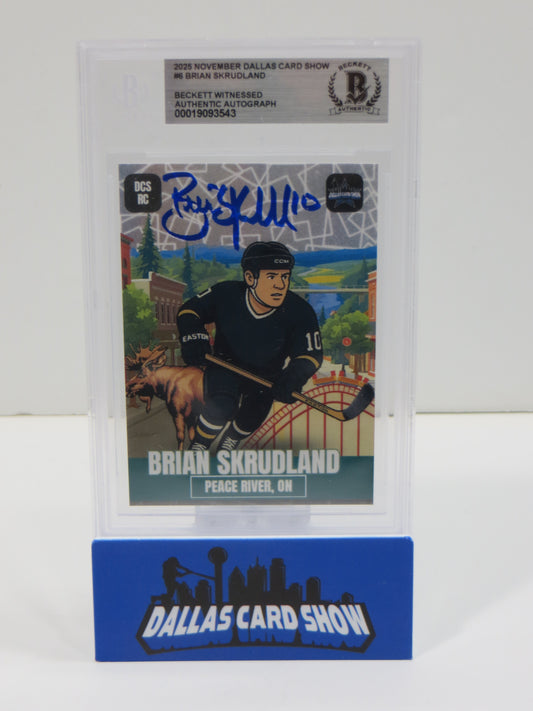 2025 NOVEMBER DALLAS CARD SHOW #6 BRIAN SKRUDLAND BECKETT WITNESSED AUTHENTIC AUTO