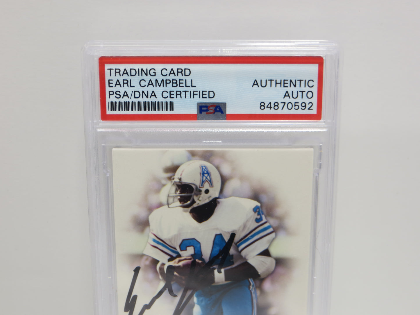 EARL CAMPBELL SIGNED 2011 TOPPS PRECISION #23 Football Card PSA SLAB Authentic AUTO