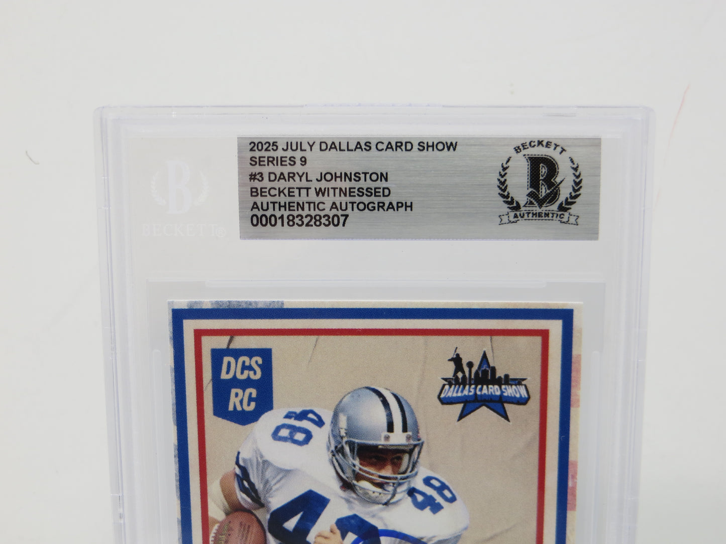 2025 Dallas Card Show Series 9 DARYL JOHNSTON SIGNED Dallas Cowboys BGS