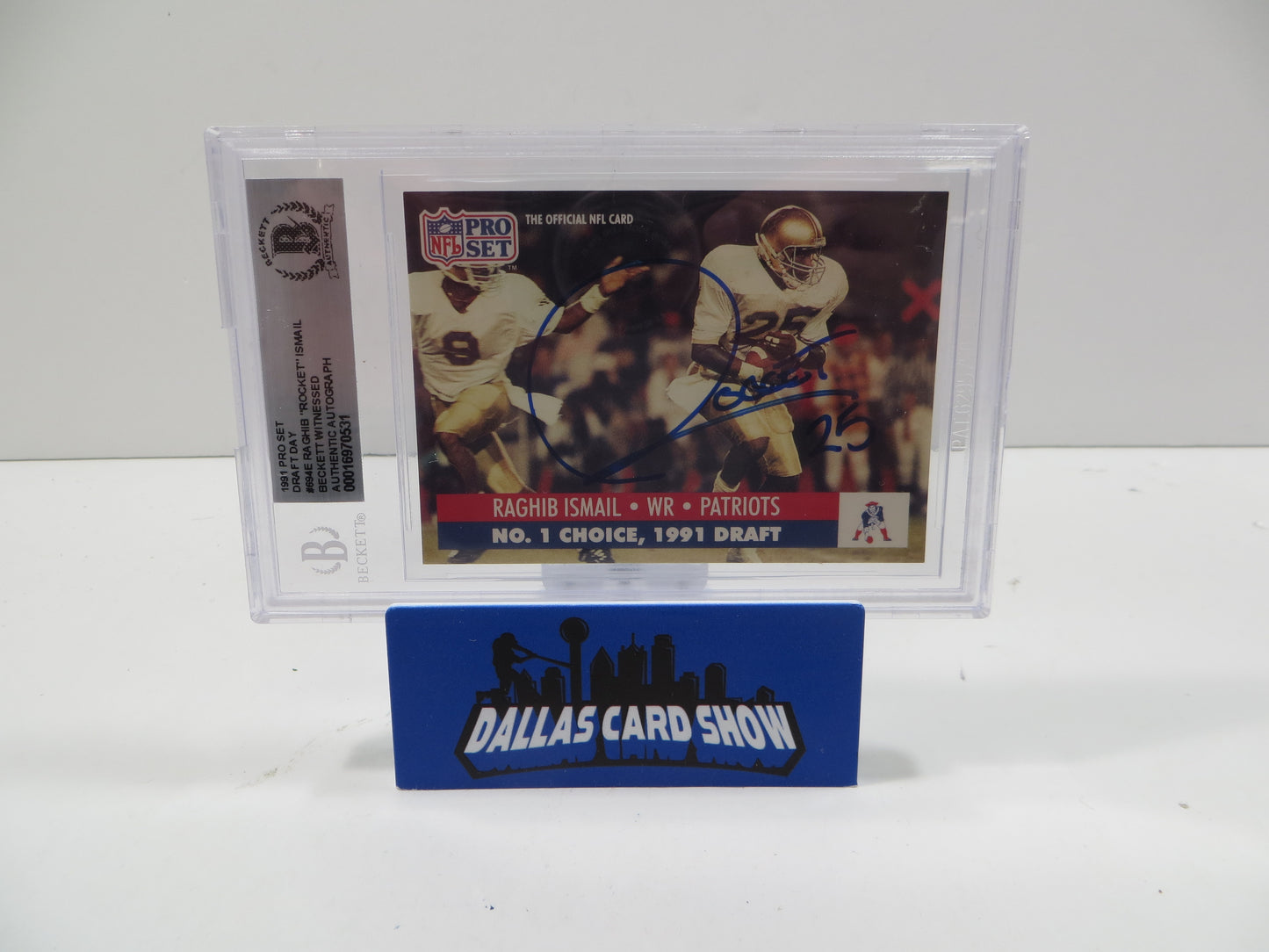 1991 PRO SET DRAFT DAY #694E RAGHIB "ROCKET" ISMAIL BGS 10 AUTO