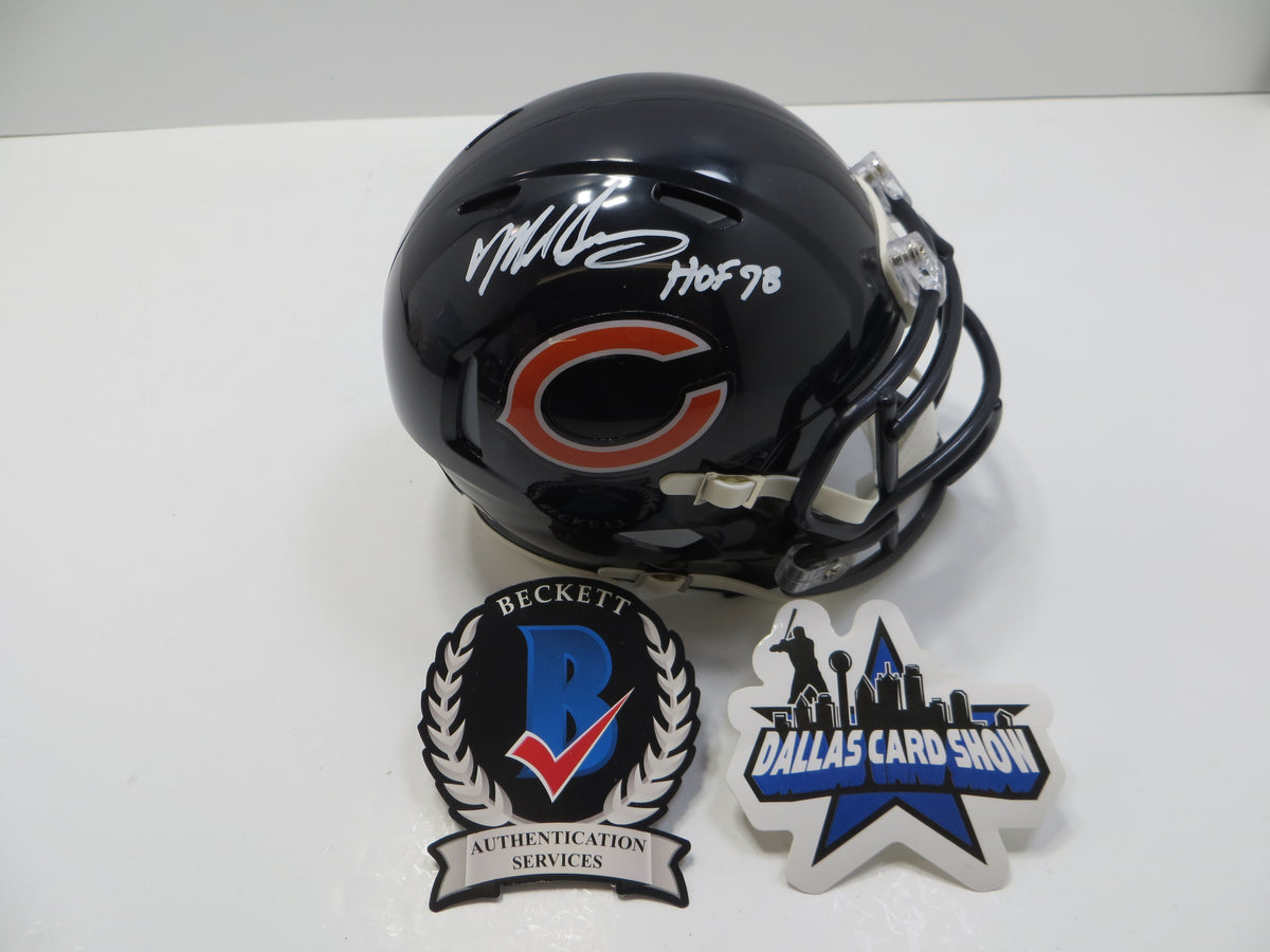MIKE SINGLETARY CHICAGO BEARS SIGNED MINI HELMET w/HOF98 Baylor BAS