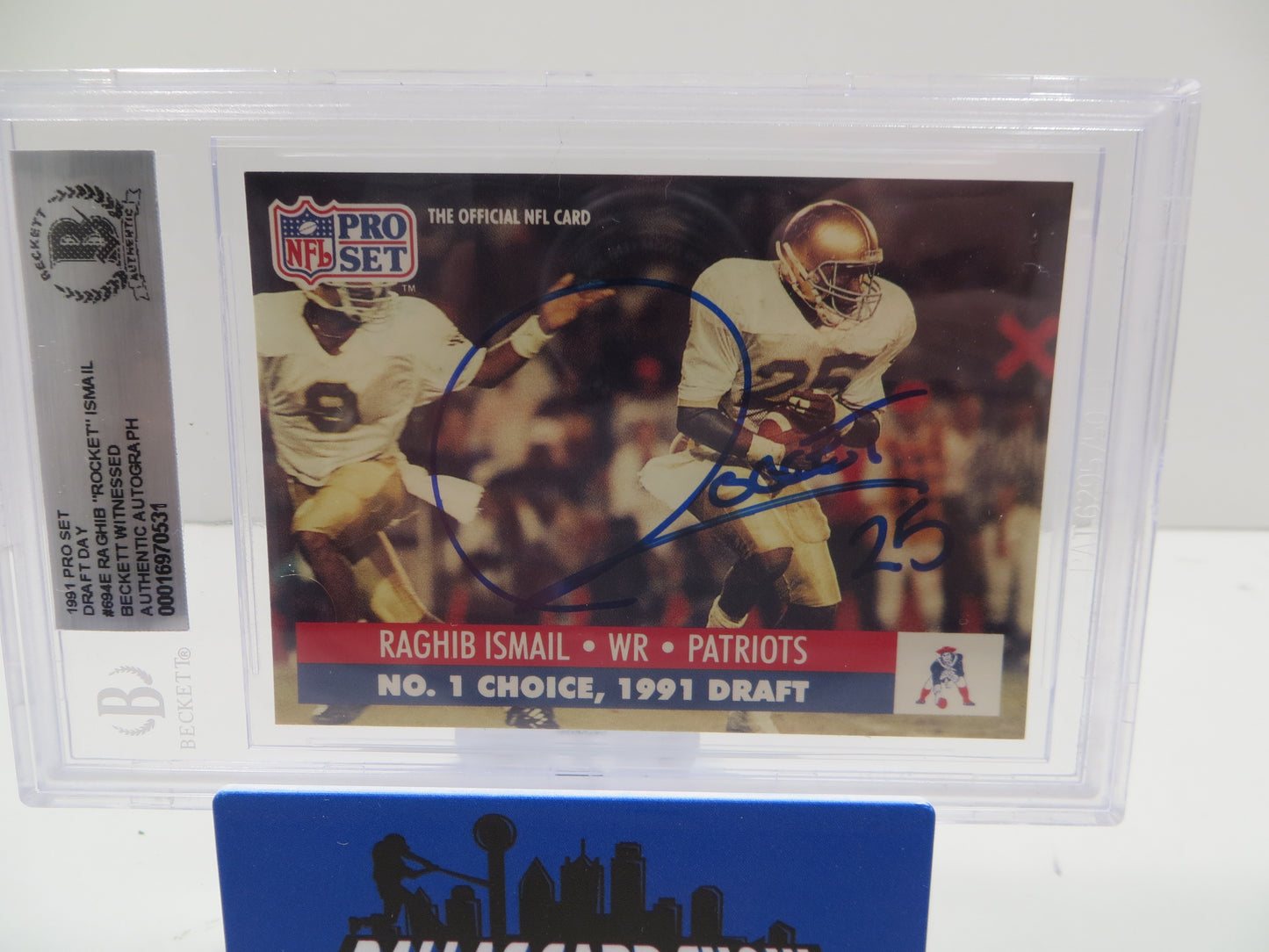 1991 PRO SET DRAFT DAY #694E RAGHIB "ROCKET" ISMAIL BGS 10 AUTO