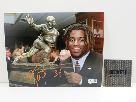 RICKY WILLIAMS TEXAS LONGHORNS SIGNED 8x10 PHOTO HeismanTrophy BAS