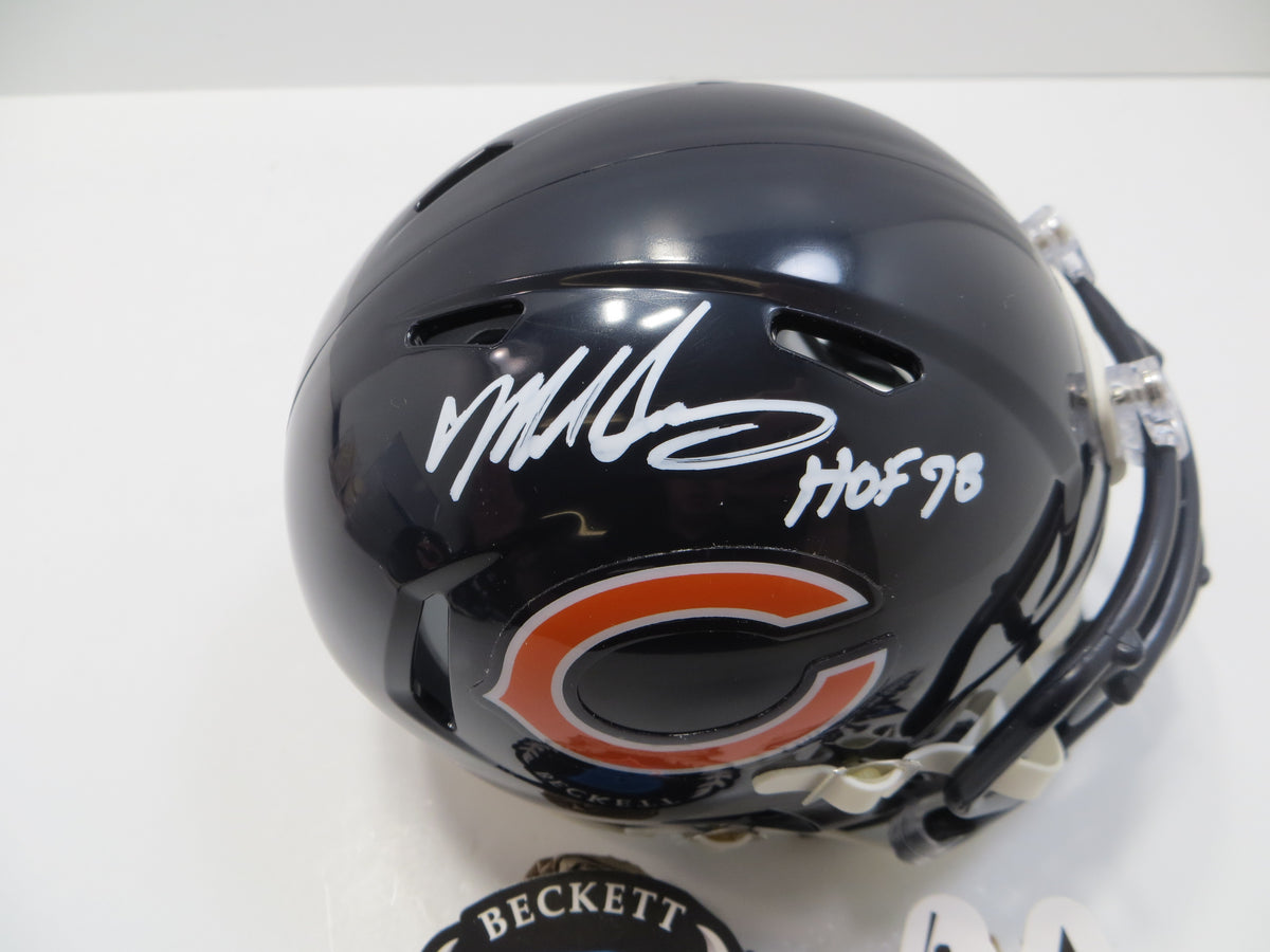 MIKE SINGLETARY CHICAGO BEARS SIGNED MINI HELMET w/HOF98 Baylor BAS