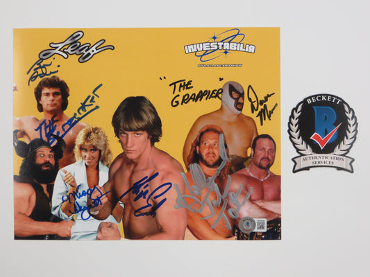 INVESTABILIA by the DALLAS CARD SHOW SIGNED 8x10 Yellow PHOTO Von Erich +MORE BAS
