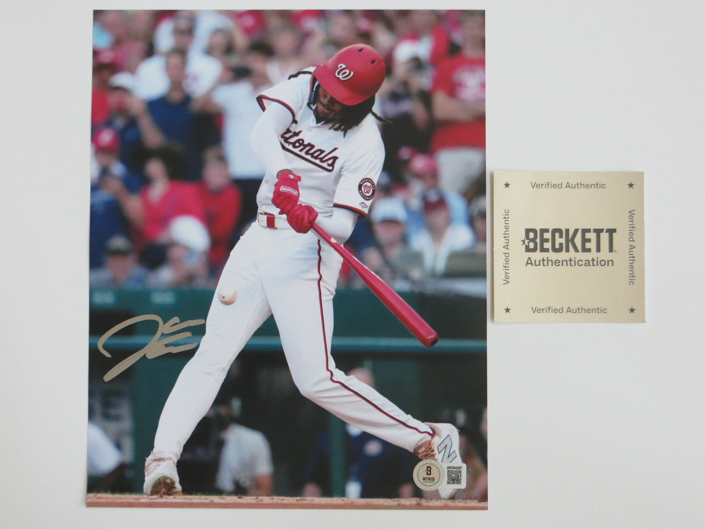 JAMES WOOD WASHINGTON NATIONALS SIGNED 8x10 PHOTO Home Uniform BAS