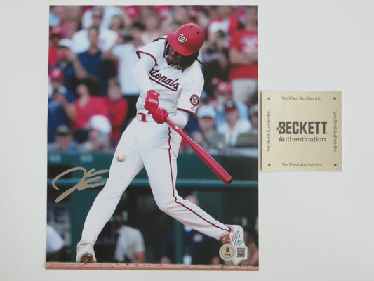 JAMES WOOD WASHINGTON NATIONALS SIGNED 8x10 PHOTO Home Uniform BAS