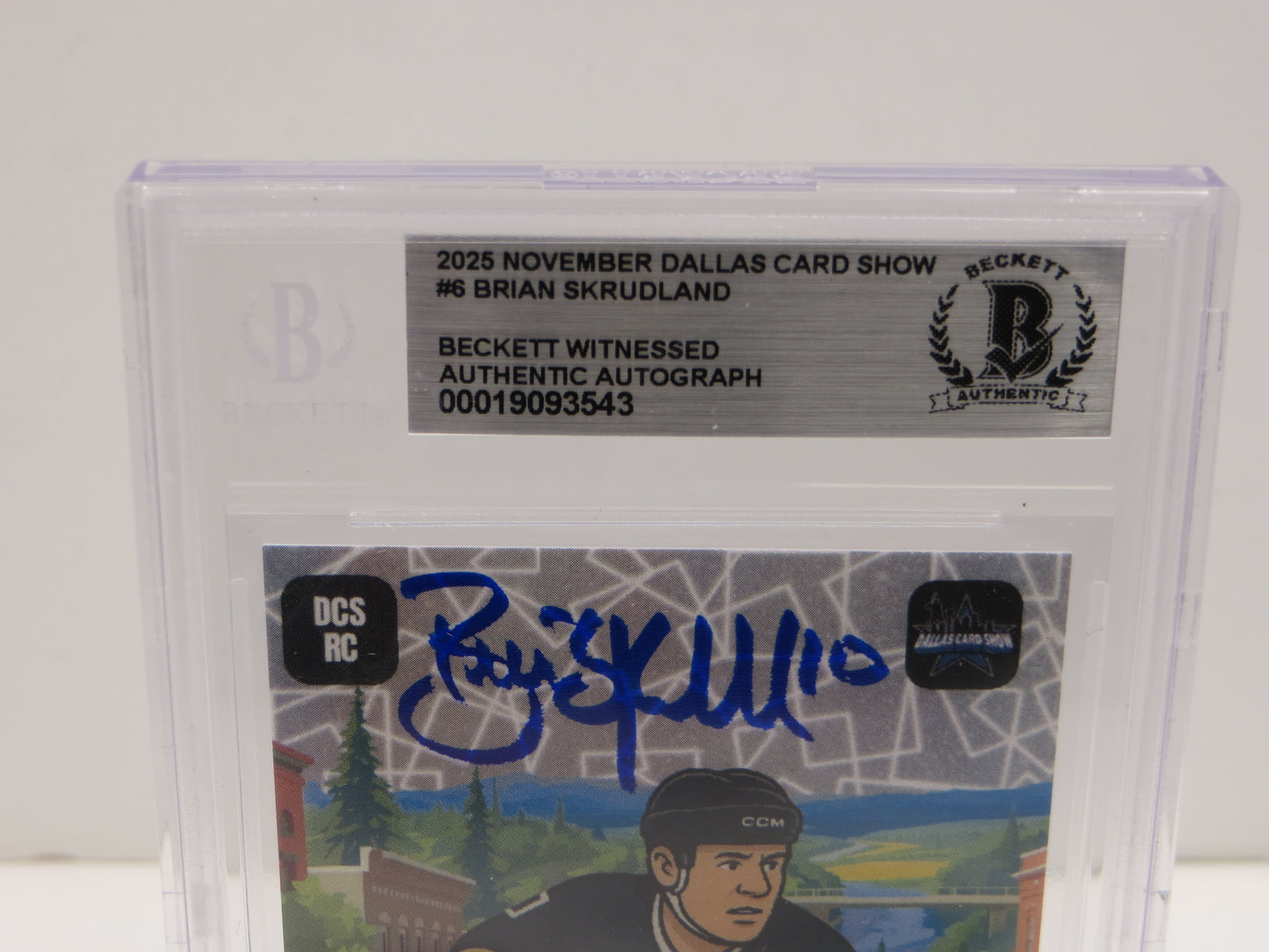 2025 NOVEMBER DALLAS CARD SHOW #6 BRIAN SKRUDLAND BECKETT WITNESSED AUTHENTIC AUTO