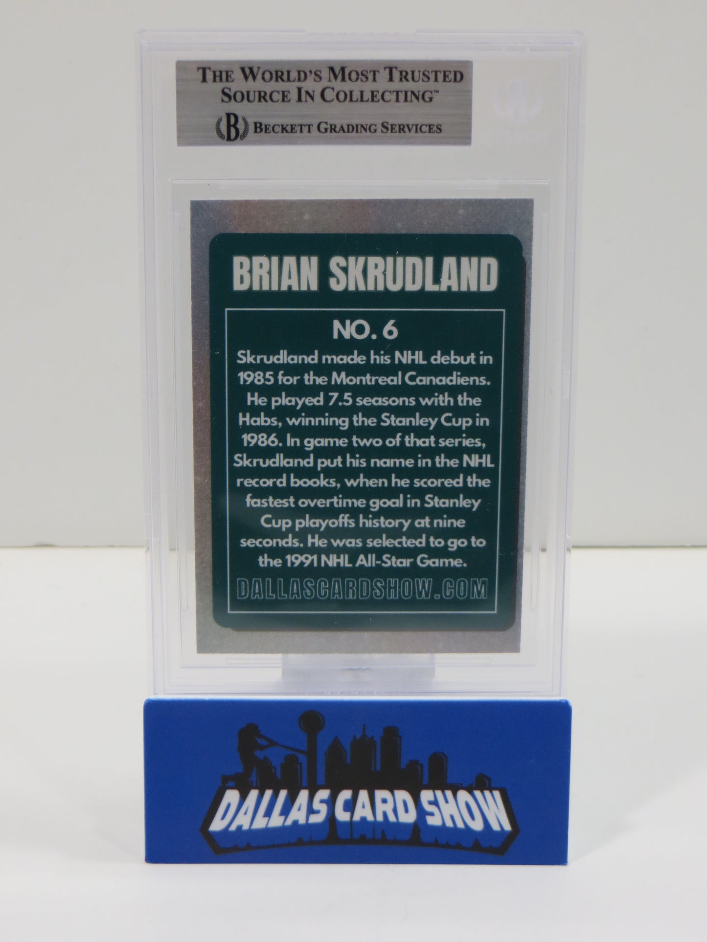 2025 NOVEMBER DALLAS CARD SHOW #6 BRIAN SKRUDLAND BECKETT WITNESSED AUTHENTIC AUTO