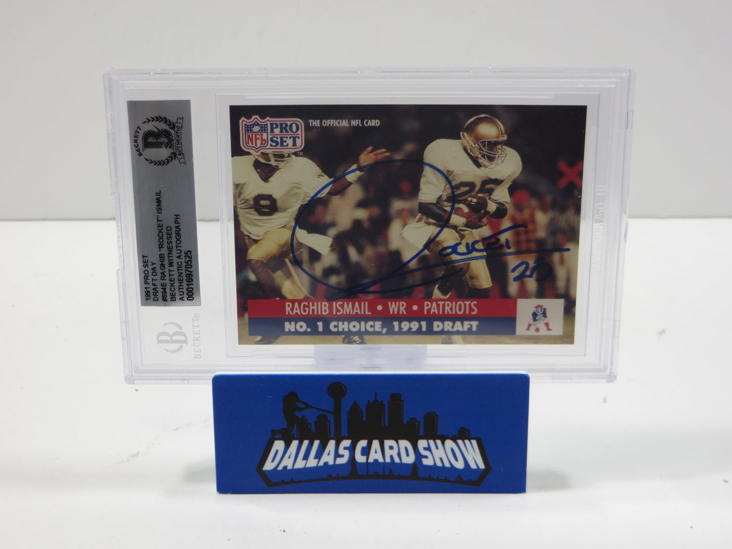 1991 PRO SET DRAFT DAY #694E RAGHIB "ROCKET" ISMAIL BGS 10 AUTO