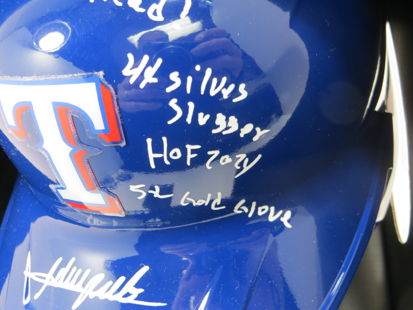 ADRIAN BELTRE SIGNED FULL SIZE TEXAS RANGERS BATTING HELMET w/8 STATs BAS COA