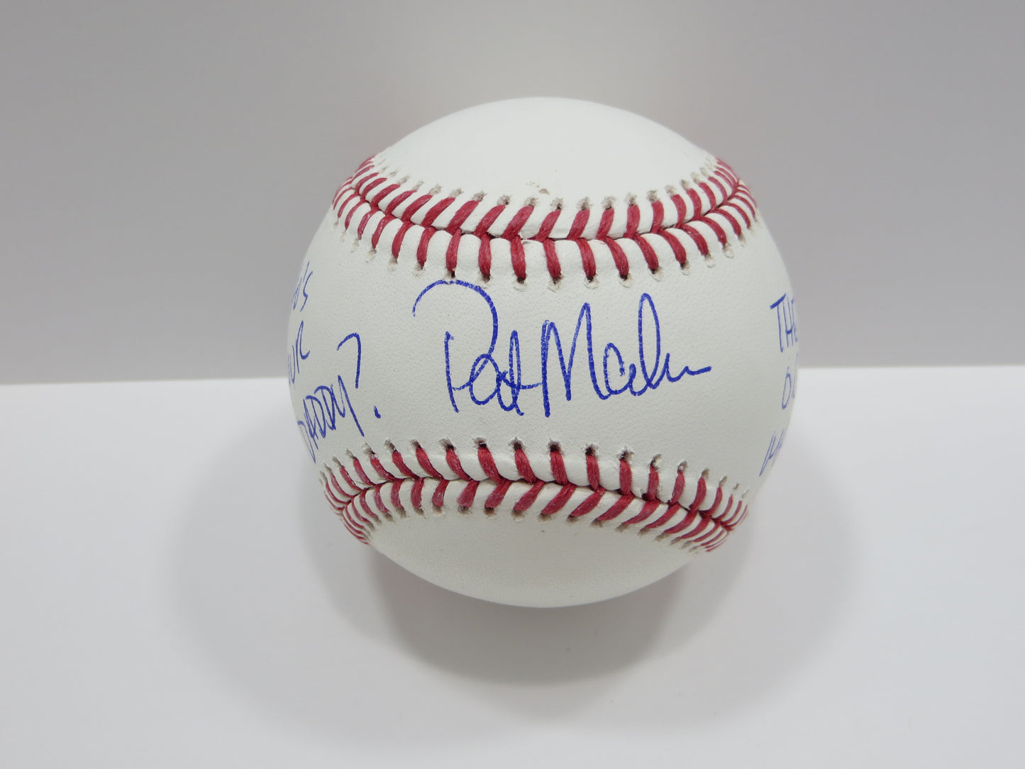 PAT PATRICK MAHOMES SR SIGNED OML BASEBALL Twins w/OG WHO'S YR DADDY BAS