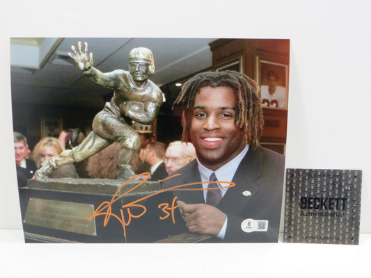 RICKY WILLIAMS TEXAS LONGHORNS SIGNED 8x10 PHOTO HeismanTrophy BAS