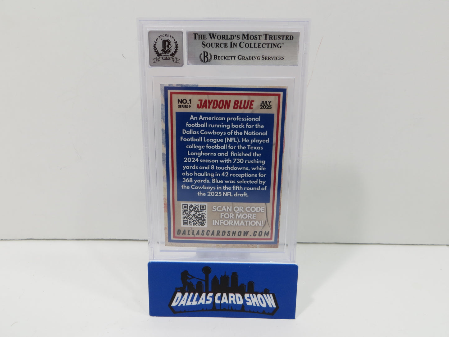 2025 Dallas Card Show Series 9 JAYDON BLUE SIGNED Dallas Cowboys BGS 10 Auto