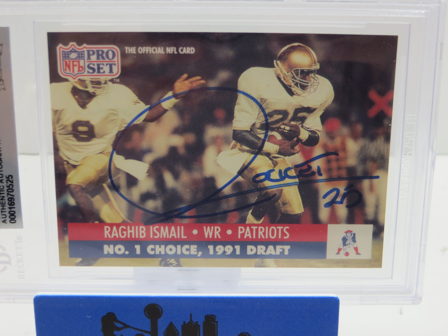 1991 PRO SET DRAFT DAY #694E RAGHIB "ROCKET" ISMAIL BGS 10 AUTO