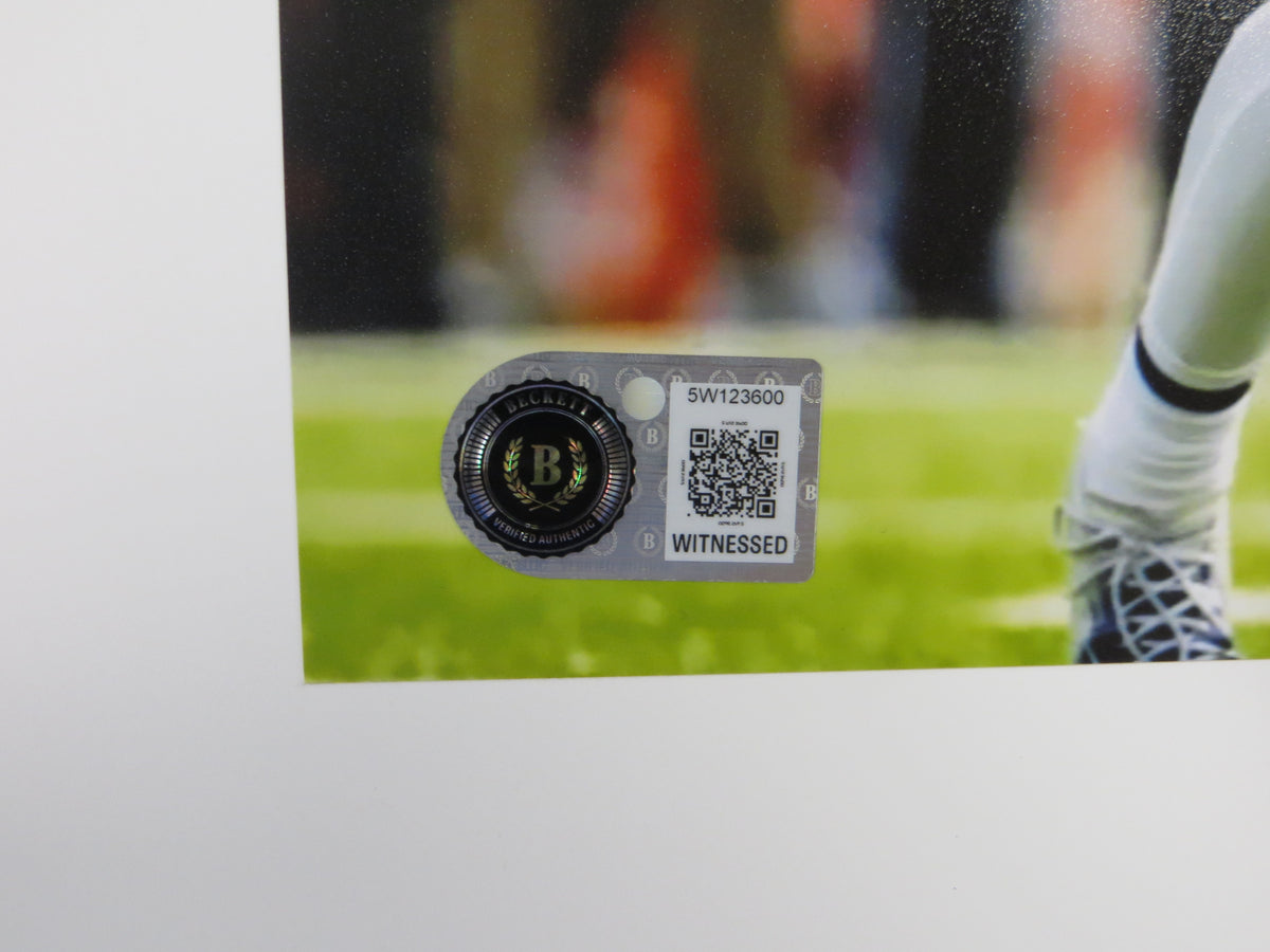 MAX DUGGAN TCU HORNED FROGS SIGNED White Jersey 8x10 PHOTO BAS
