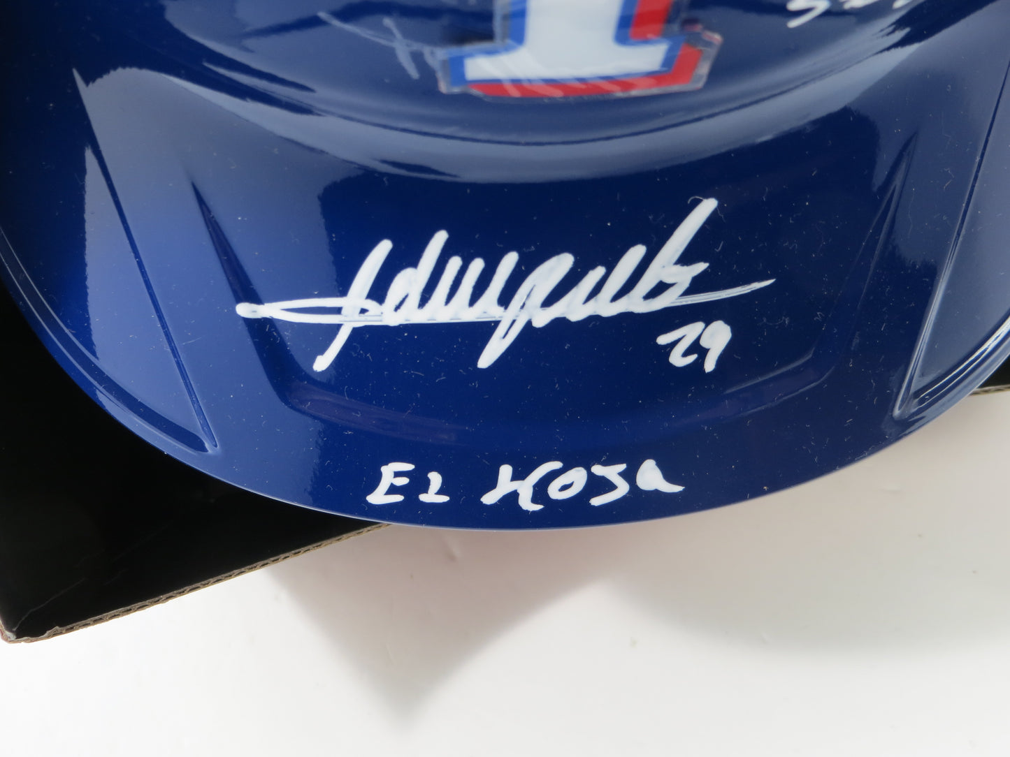 ADRIAN BELTRE SIGNED FULL SIZE TEXAS RANGERS BATTING HELMET w/8 STATs BAS COA