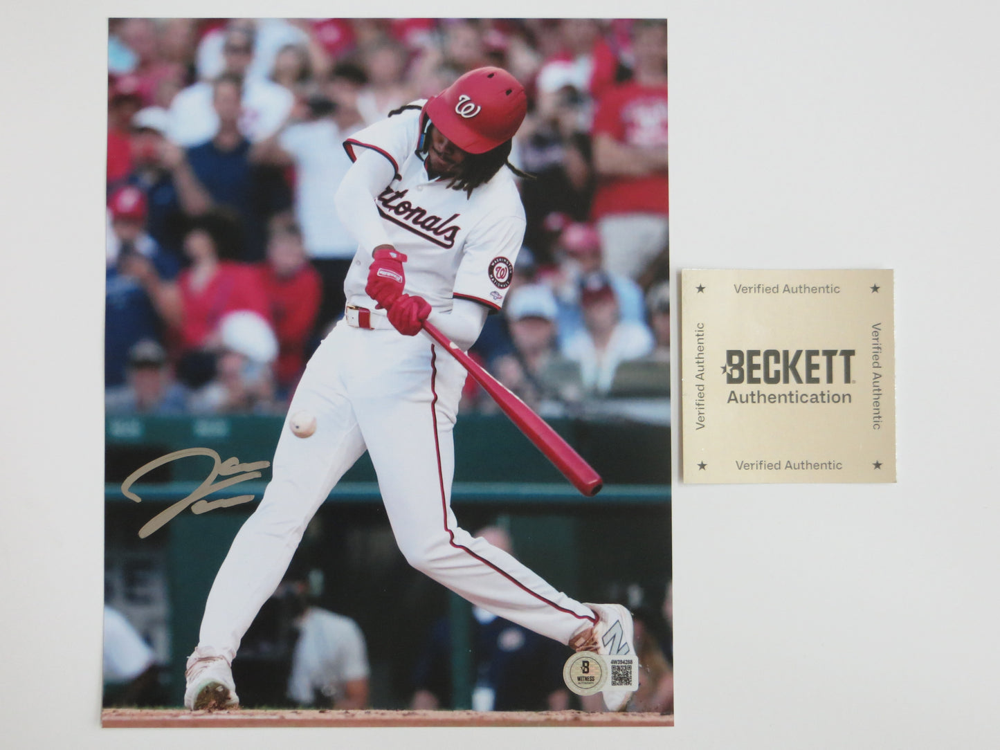 JAMES WOOD WASHINGTON NATIONALS SIGNED 8x10 PHOTO Home Uniform BAS