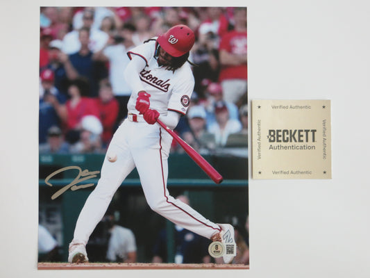 JAMES WOOD WASHINGTON NATIONALS SIGNED 8x10 PHOTO Home Uniform BAS