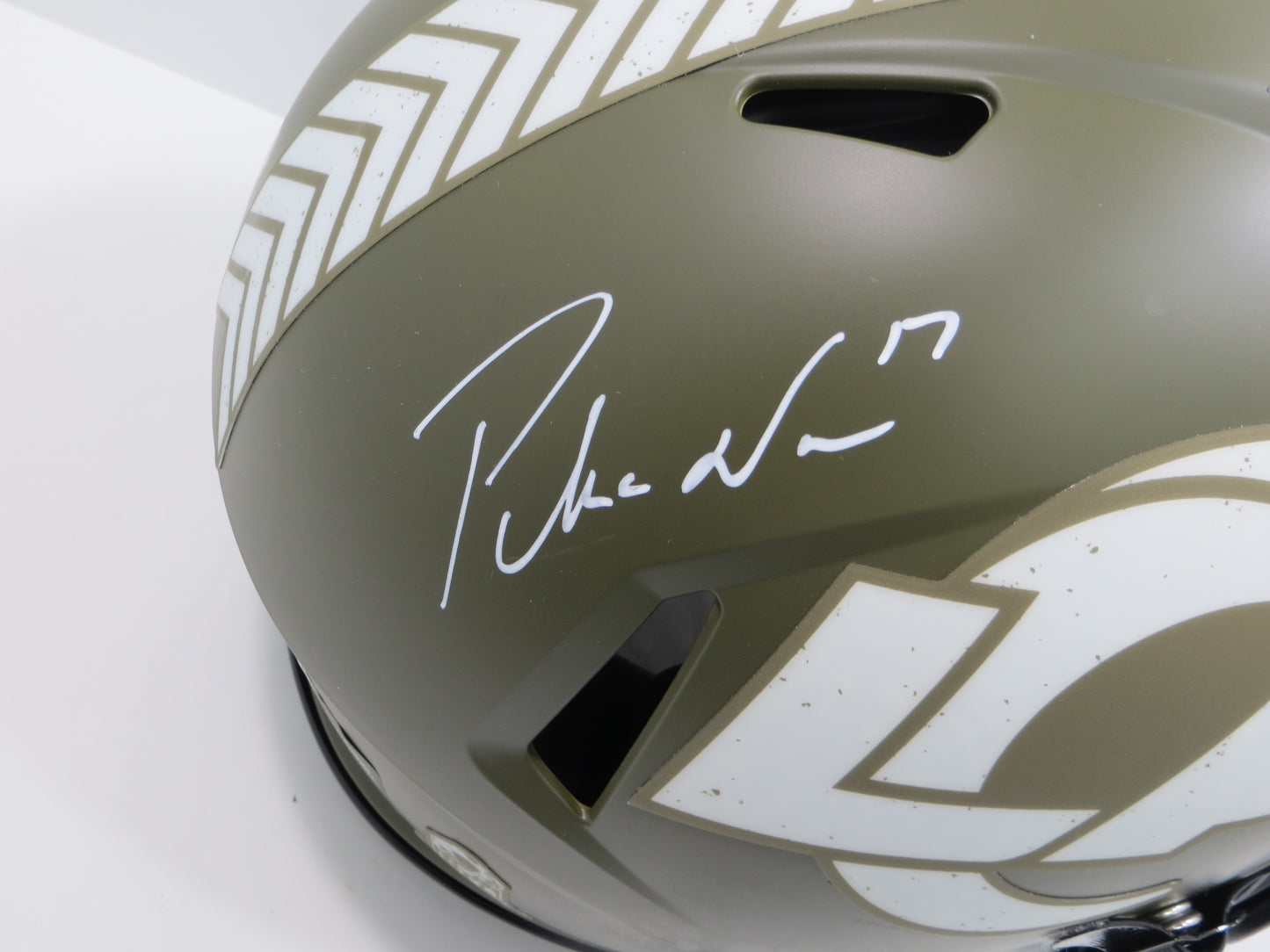 PUKA NACUA SIGNED LA RAMS AUTHENTIC SPEED SALUTE TO SERVICE F/S HELMET FANATICS