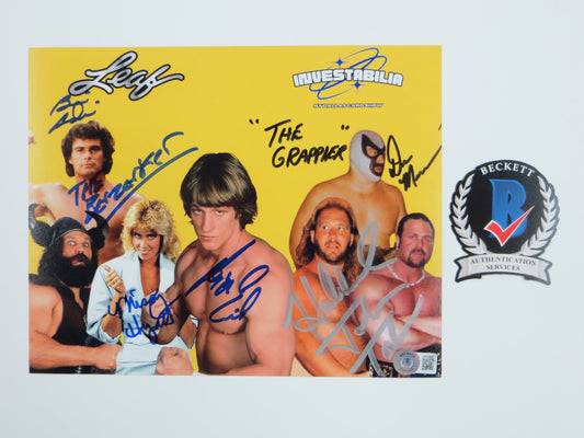 INVESTABILIA by the DALLAS CARD SHOW SIGNED 8x10 Yellow PHOTO Von Erich +MORE BAS