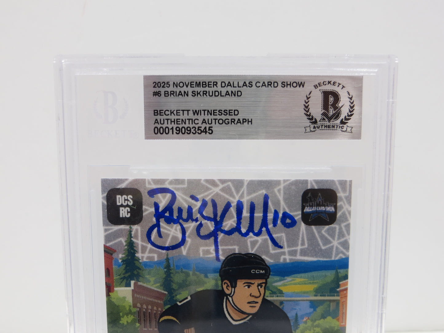 2025 NOVEMBER DALLAS CARD SHOW #6 BRIAN SKRUDLAND BECKETT WITNESSED AUTHENTIC AUTO