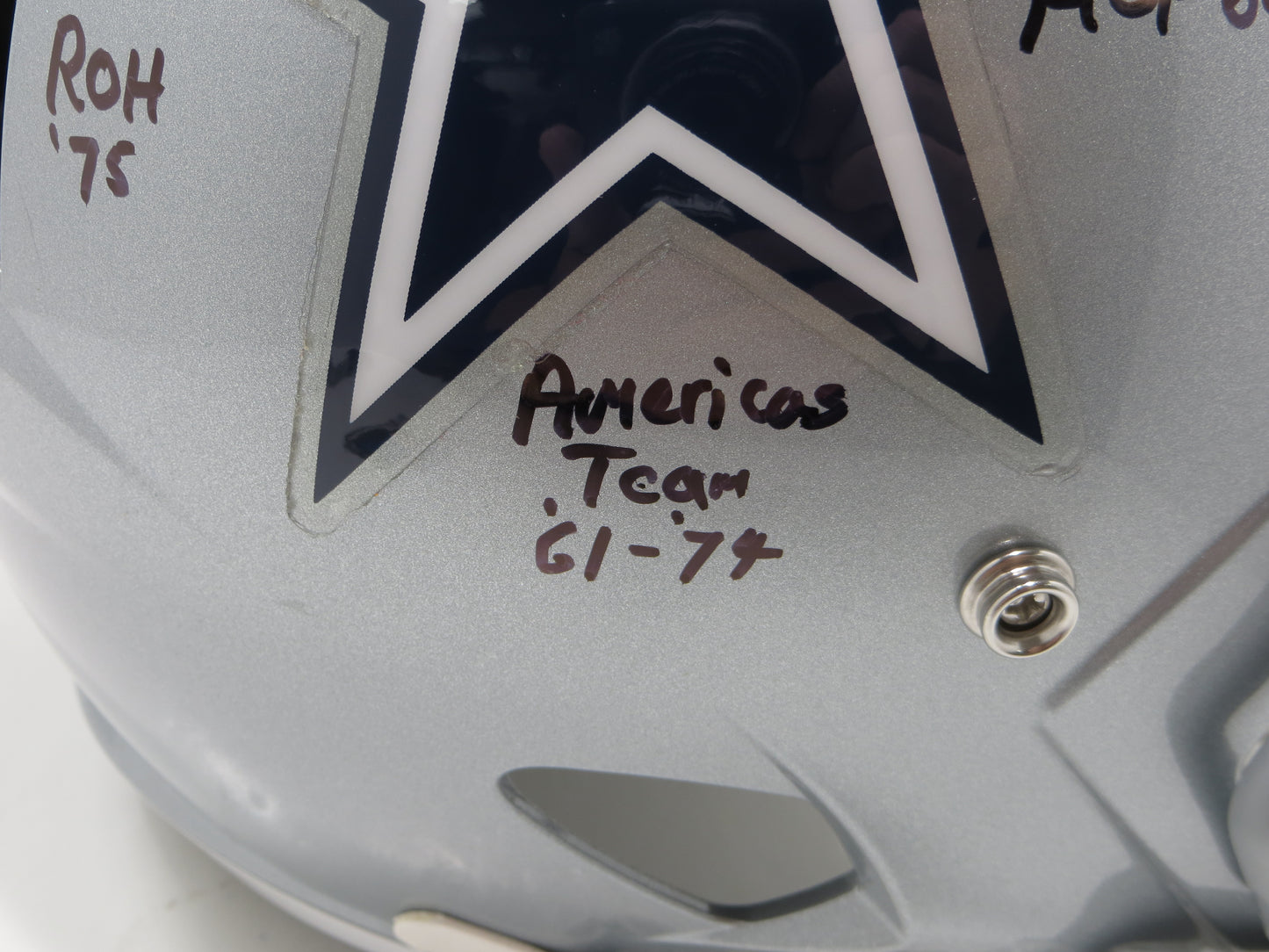 BOB LILLY SIGNED DALLAS COWBOYS RIDDELL FULL SIZE HELMET w10STATS BAS