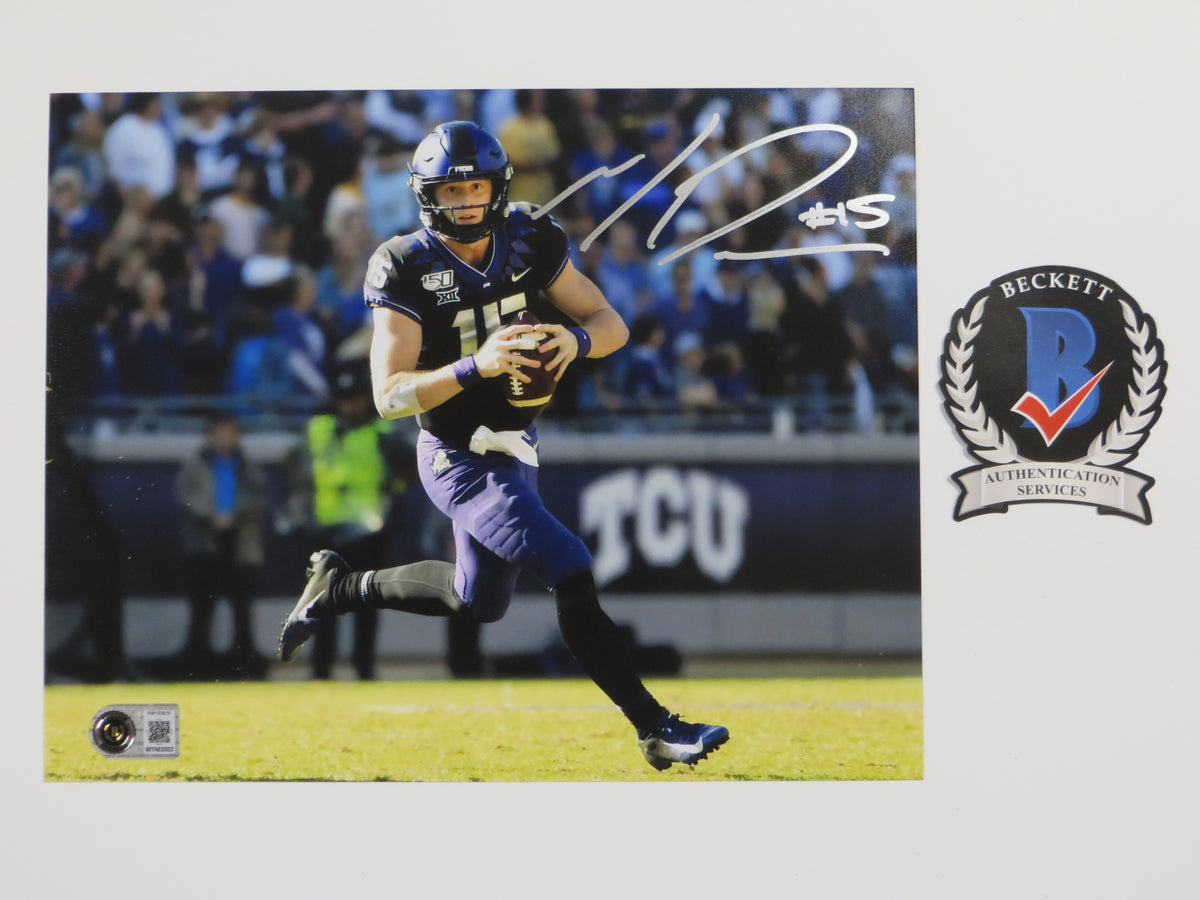 MAX DUGGAN TCU HORNED FROGS SIGNED 8x10 PHOTO Rollout BAS