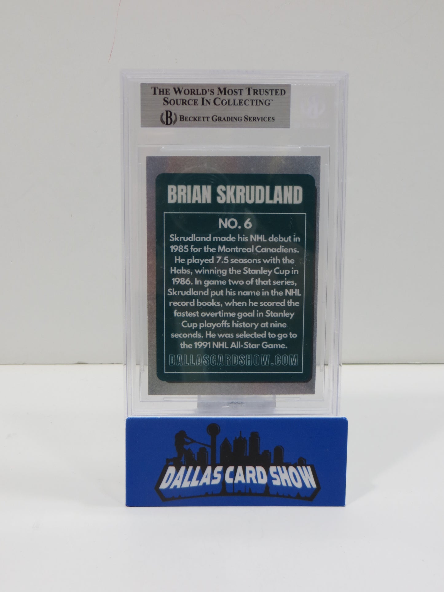 2025 NOVEMBER DALLAS CARD SHOW #6 BRIAN SKRUDLAND BECKETT WITNESSED AUTHENTIC AUTO