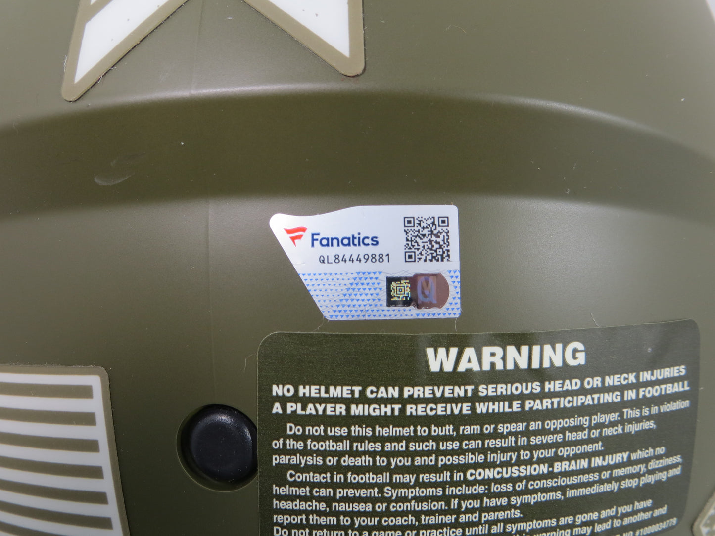 PUKA NACUA SIGNED LA RAMS AUTHENTIC SPEED SALUTE TO SERVICE F/S HELMET FANATICS