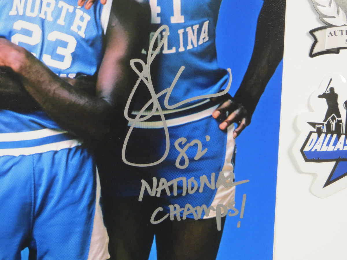SAM PERKINS UNC Tar Heels SIGNED 8x10 PHOTO w/MichaelJordan 82Champs BAS