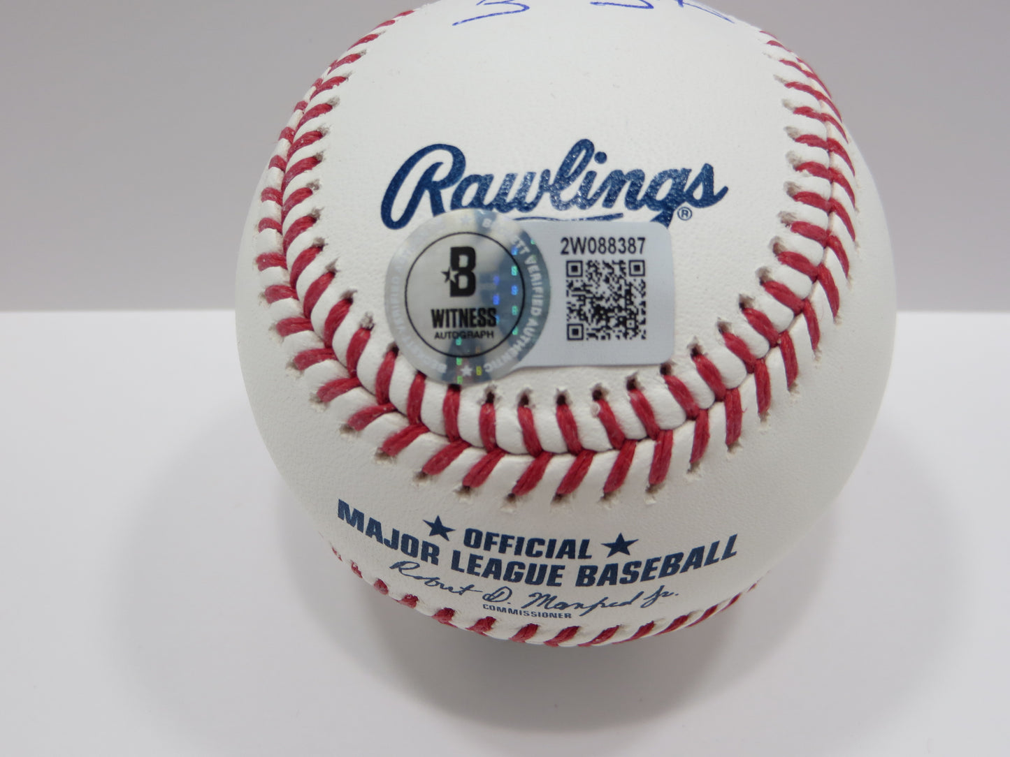 PAT PATRICK MAHOMES SR SIGNED OML BASEBALL Twins w/OG WHO'S YR DADDY BAS