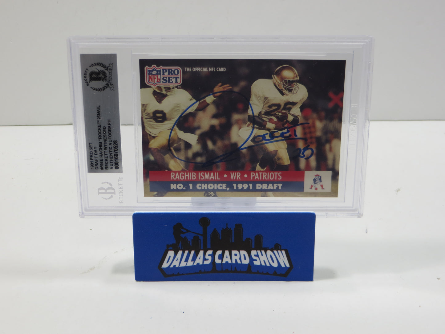 1991 PRO SET DRAFT DAY #694E RAGHIB "ROCKET" ISMAIL BGS 10 AUTO