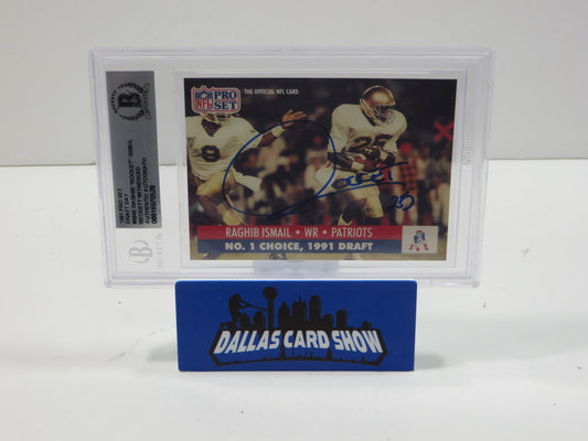 1991 PRO SET DRAFT DAY #694E RAGHIB "ROCKET" ISMAIL BGS 10 AUTO