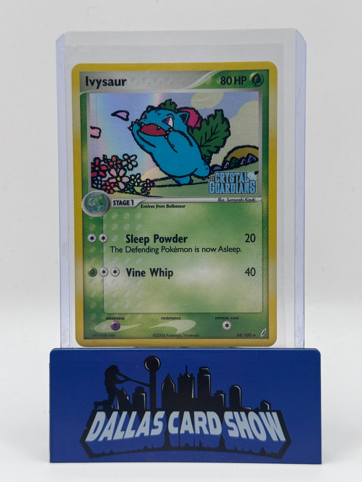 2006 Pokemon - Ivysaur (Rev. Foil) - 34/100 EX Crystal Guardians NM