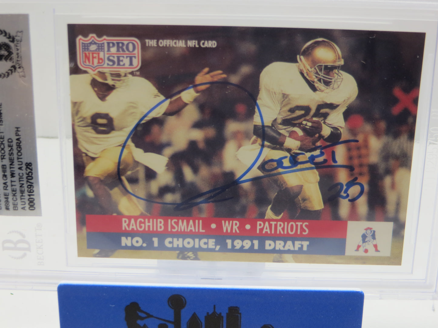 1991 PRO SET DRAFT DAY #694E RAGHIB "ROCKET" ISMAIL BGS 10 AUTO